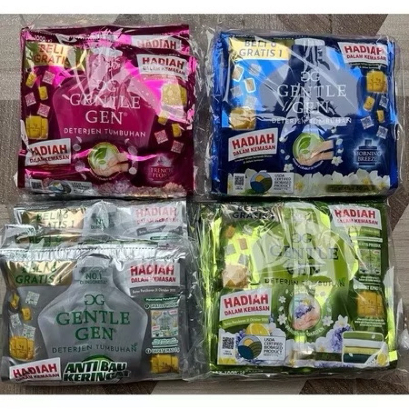 Jual (Renceng 14 Sachet) Gentle Gen Detergen Cair dari Tumbuhan 80ml ...