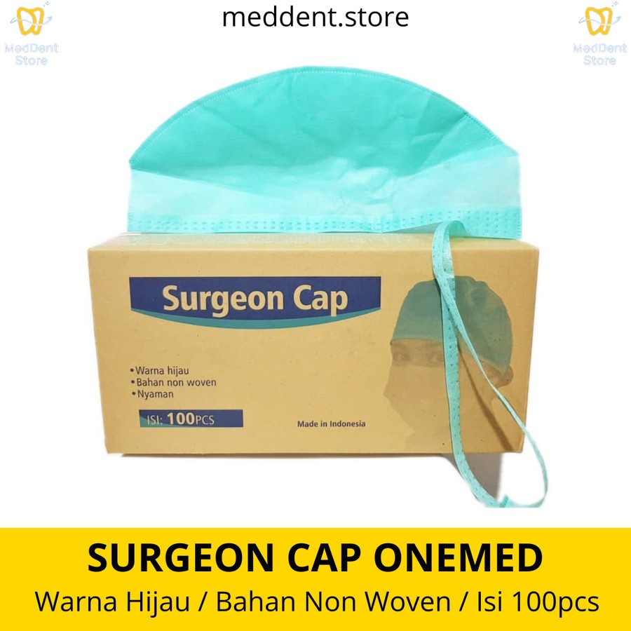 Jual Surgeon Cap OneMed Topi Perawat Penutup Kepala Non Woven | Shopee ...