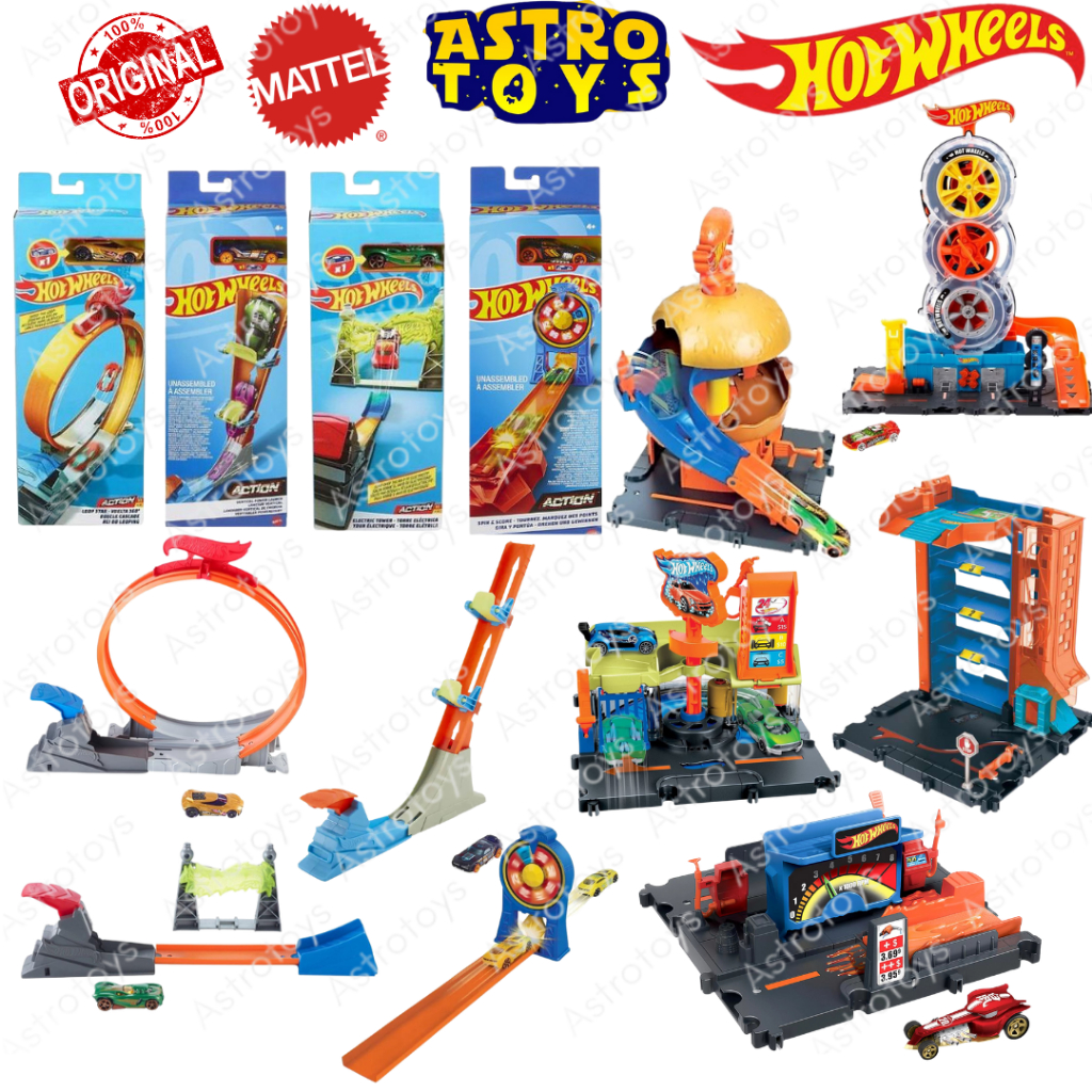 Hot Wheels Track Builder Loop City Downtown Mattel Original Mainan Anak  Trek Lintasan dan Jalanan Mobil Hotwheels Hotweels