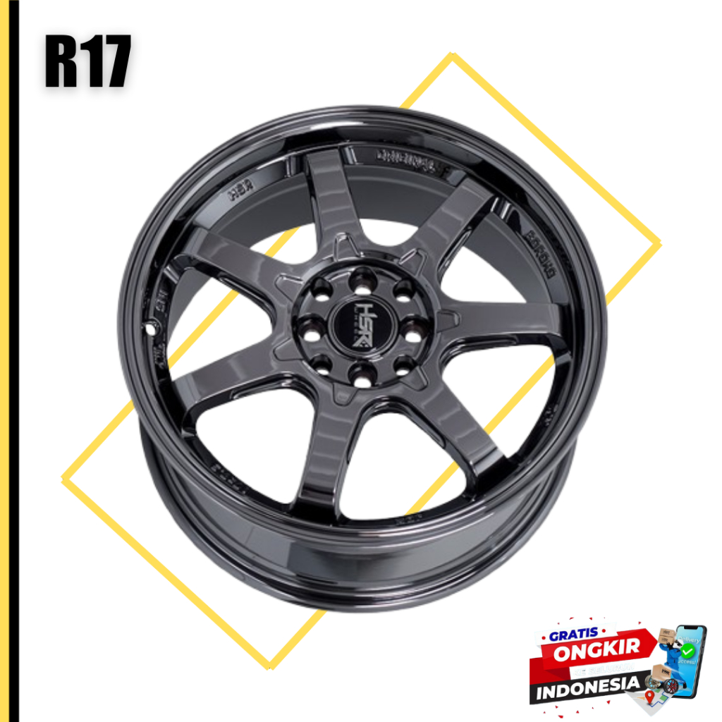 Jual Velg R17 Black Chrome Hsr Boroko Tjh Cocok Untuk Jazz Mobilio Vios ...