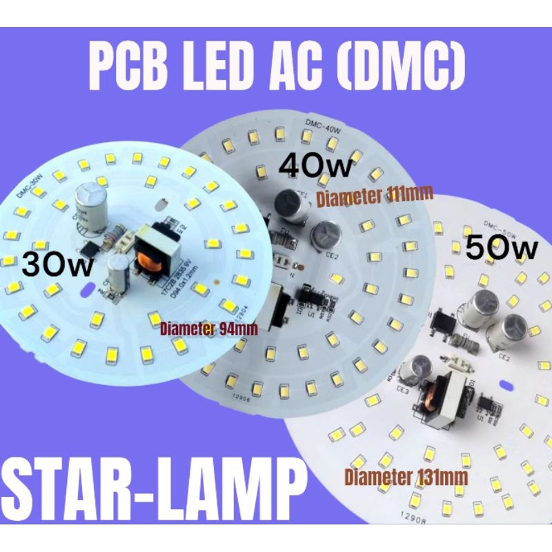 Jual PCB LED AC (DMC) VARIAN 30W 40W 50W | Shopee Indonesia