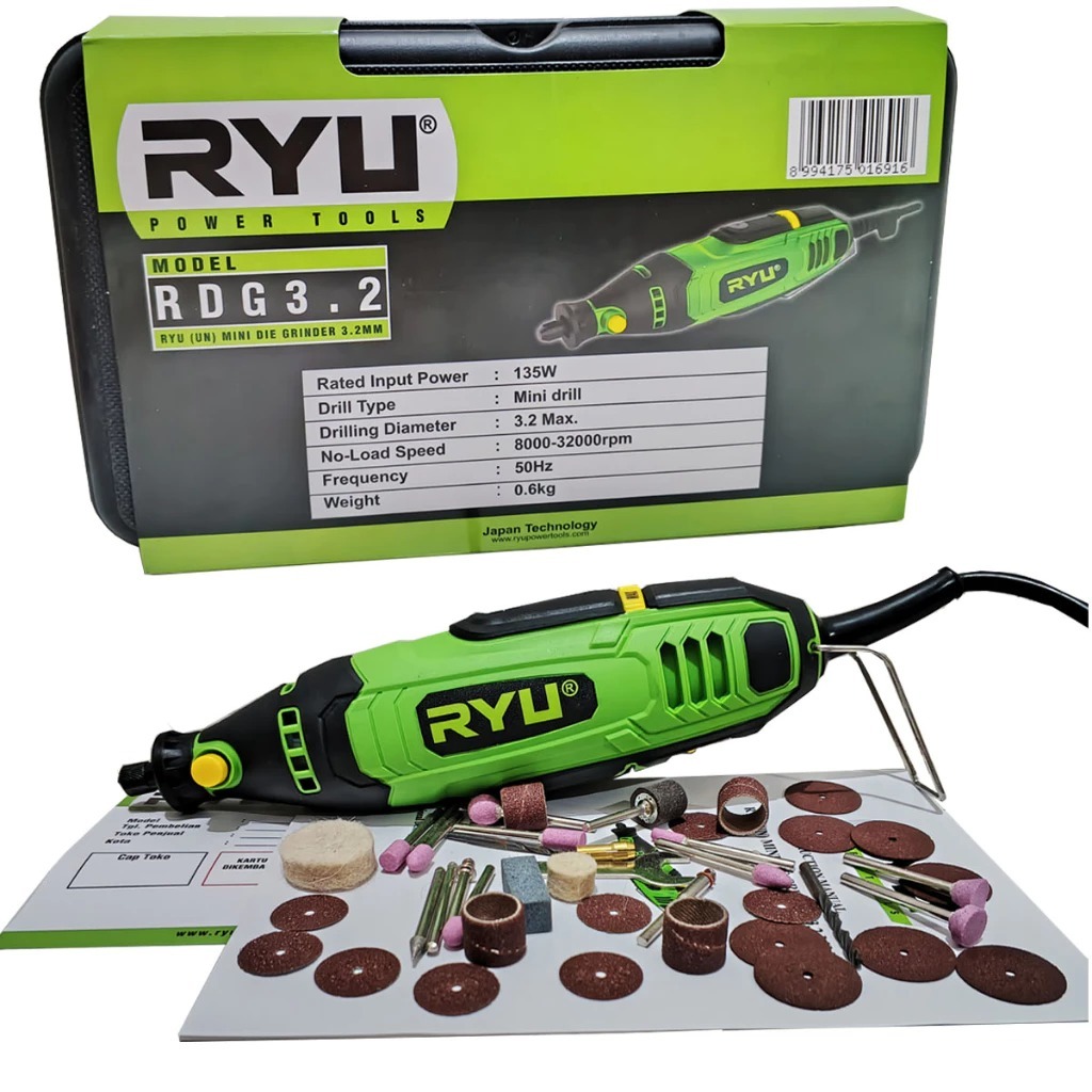 Jual Mesin Gerinda Portabel RYU RDG 3.2 RYU Mini Grinder RYU Die ...