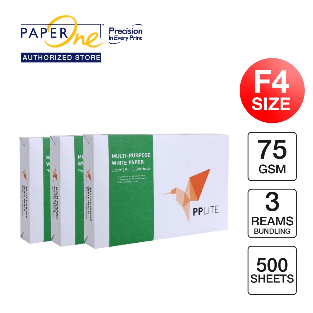 Jual PP Lite Kertas F4 75gr Copier 3 Rim (1500 lembar) Kertas HVS ...