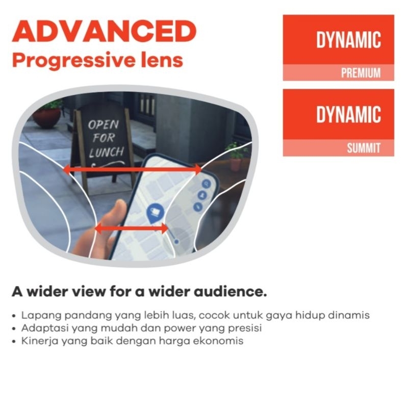 Jual lensa kacamata progressive hoyalux dynamic premium clear full ...