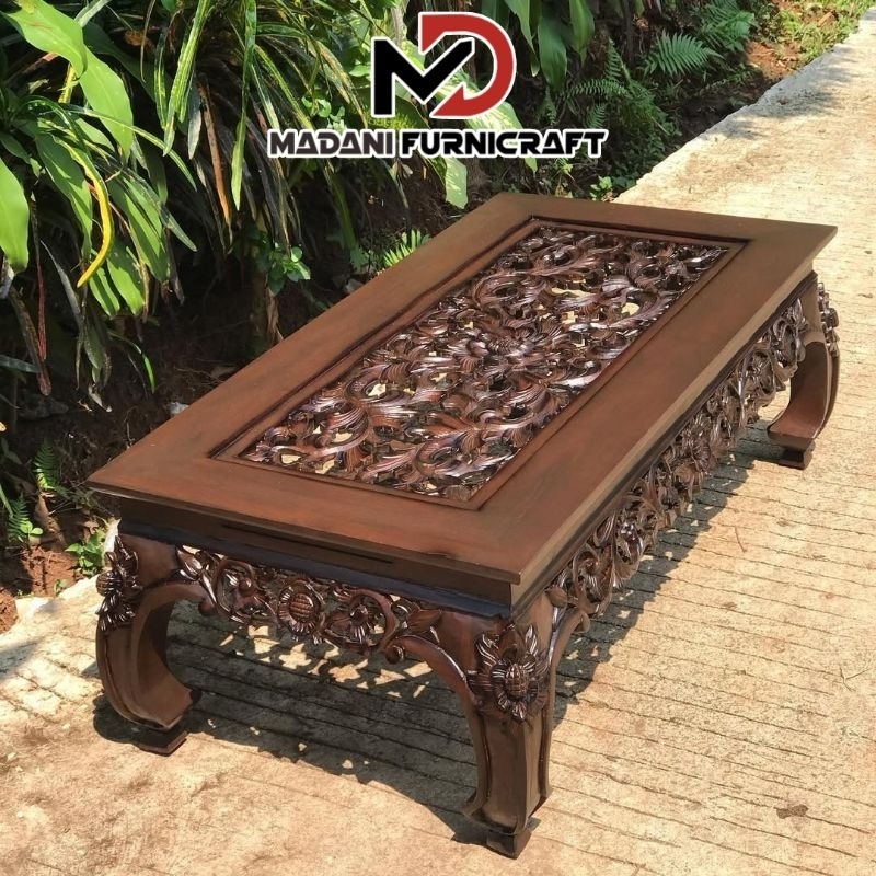 Jual MEJA KETAPANG UKIRAN MEJA TAMU MEJA LESEHAN KAYU JATI FINISHING ...