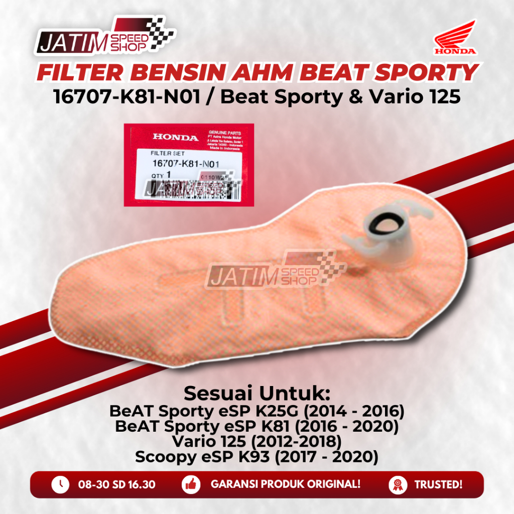 Jual 16707-K81-N01 | Honda AHM Astra Saringan Fuelpump Filter Bensin ...