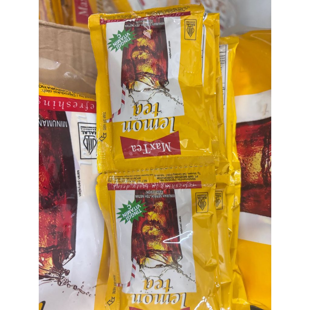 Jual MAX TEA LEMON TEA - RENCENG ISI 10 SASET | Shopee Indonesia