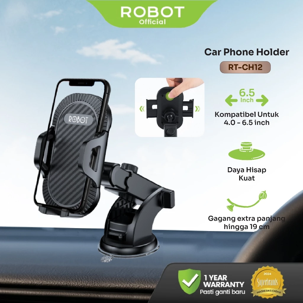 Phone Car Holder 360° Extendable Suction Cup