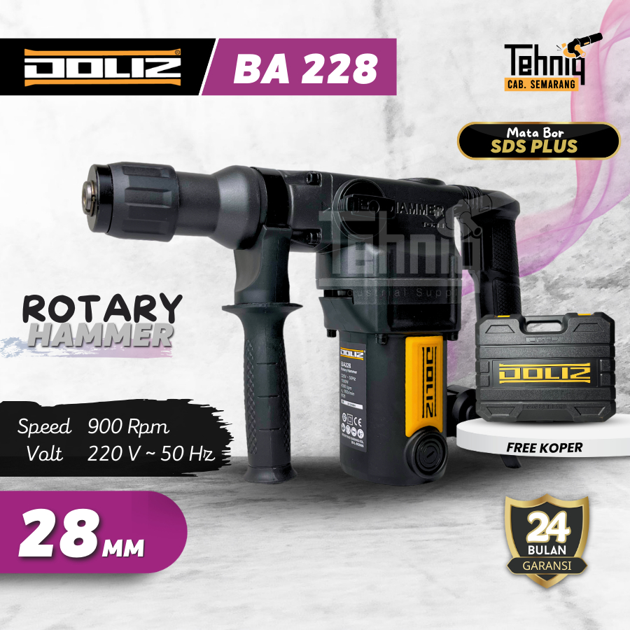 Jual MESIN BOR DOLIZ BA228 28mm Rotary Hammer 2 Mode - SDS Plus DOLIZ ...