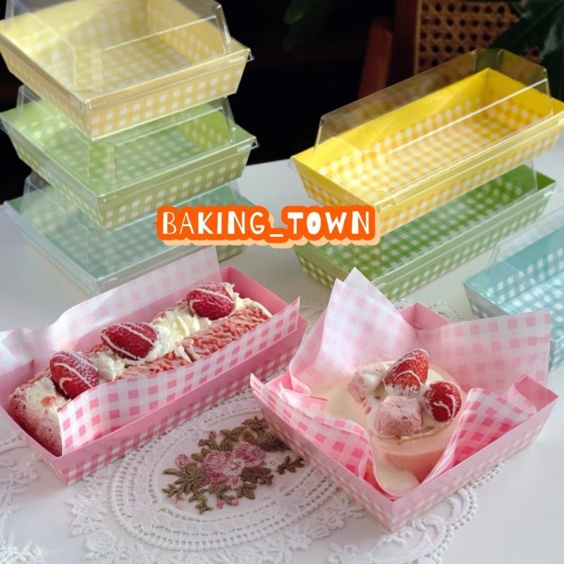 Jual 10pcs - burger box kotak roti sandwich motif kotak warna kotak kue ...