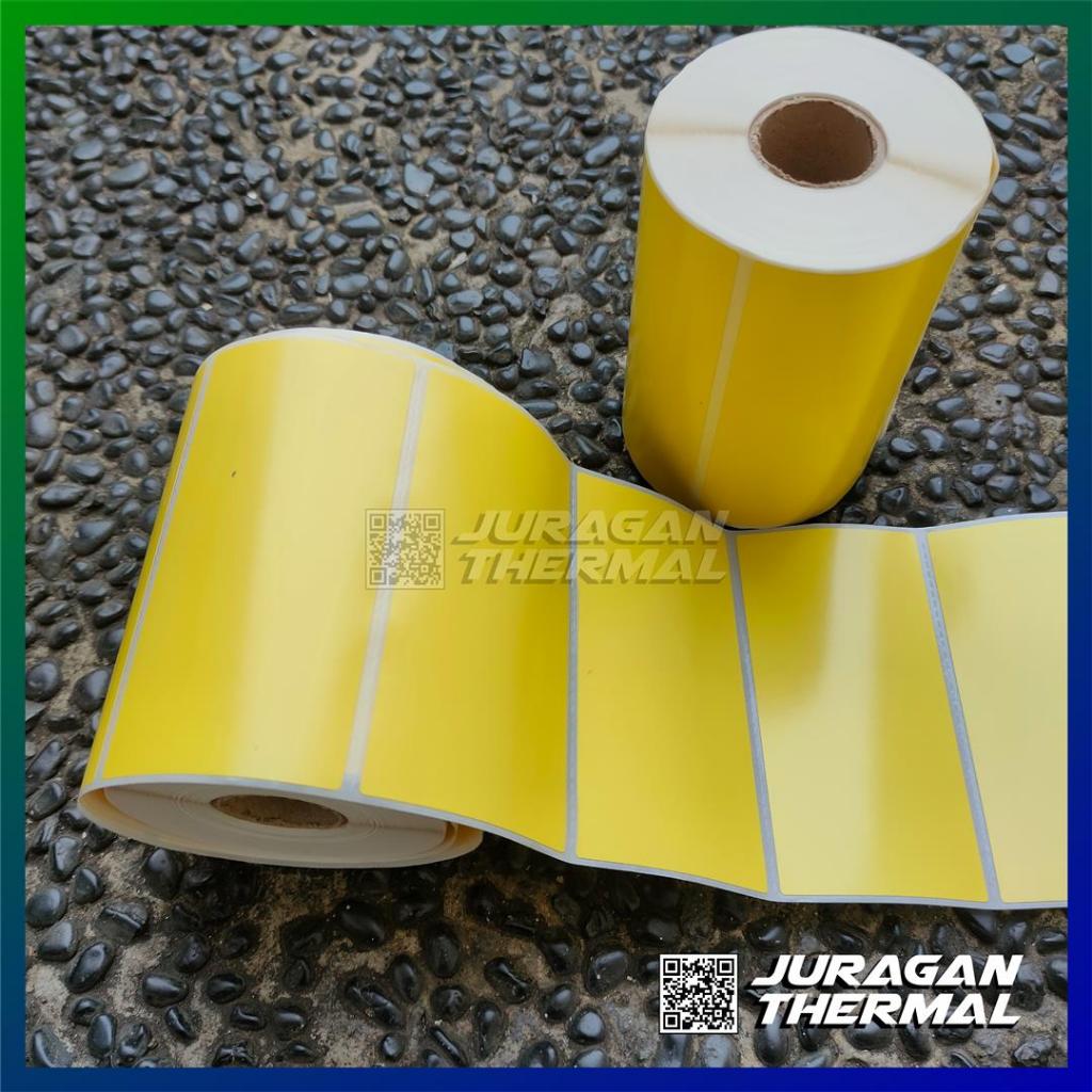 Jual [ 500 PCS ] Label Thermal KUNING 100 X 50 (1 Line) Kertas Sticker ...