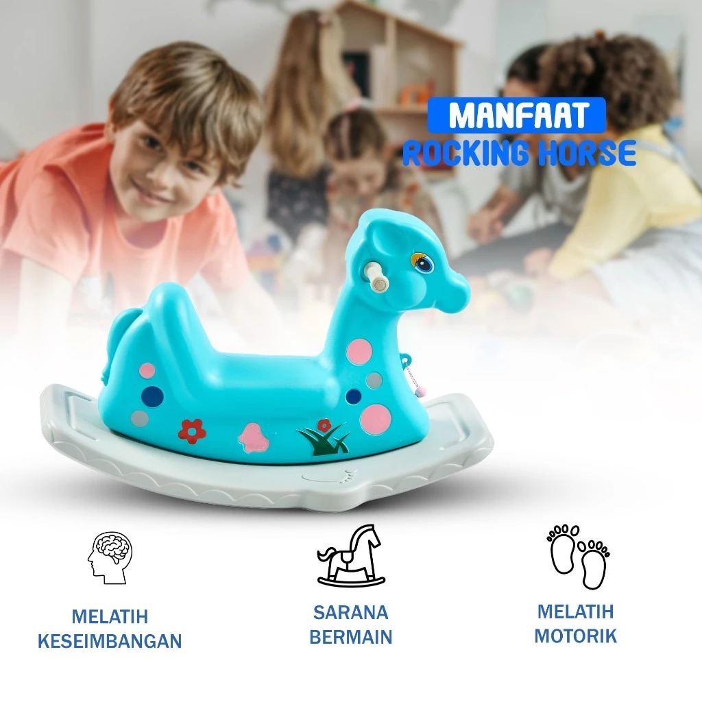 Kuda Kudaan in Rocking Horse Ride On Toy Rocker Jungkat Jungkit Mainan  Anak Kuda Goyang Seesaw