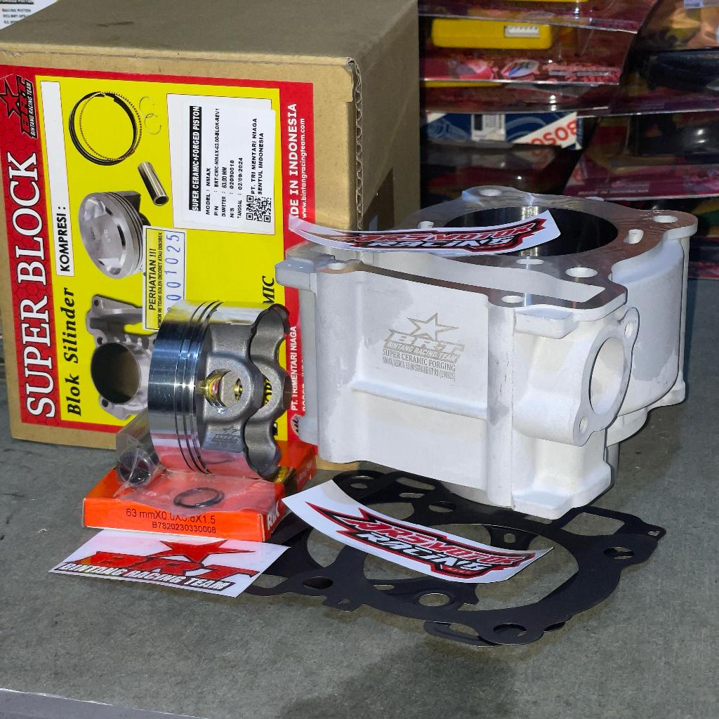 Jual BLOK CERAMIC & PISTON FORGED BRT AEROX NMAX LEXI R15 VVA MT 15 ...