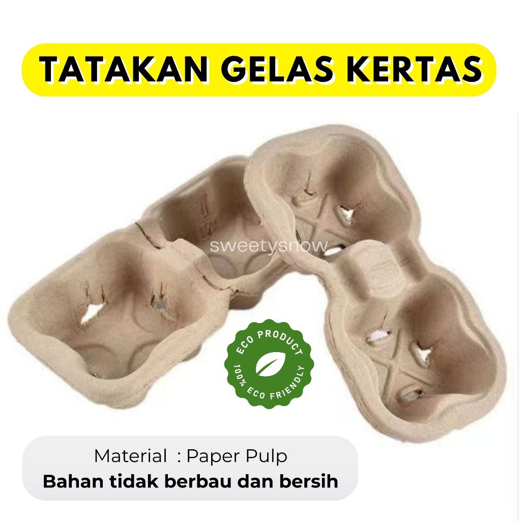 Jual Cup Tray Holder Paper Bisa dibelah 2 / Tatakan Gelas Kertas isi 2 ...