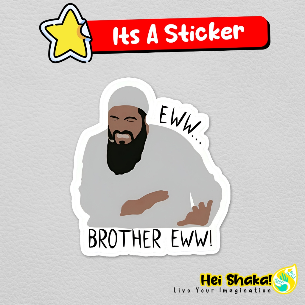 Jual Stiker Eww Brother Eww Whats That Sticker Meme Lucu Vinyl Anti Air ...