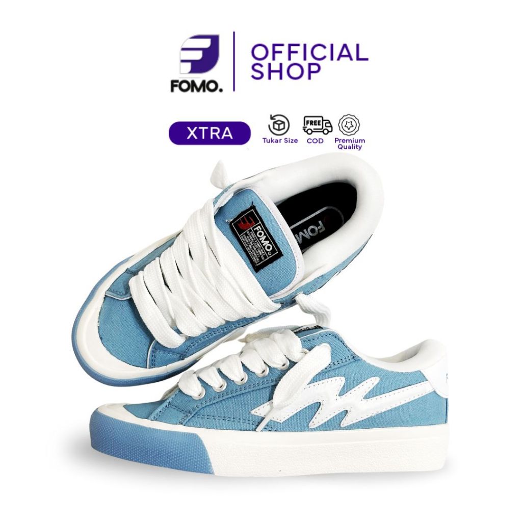 FOMO Sepatu Obezt Ice Blue Series 39-44 Sepatu Sneakers Kasual Unisex  Pria Wanita