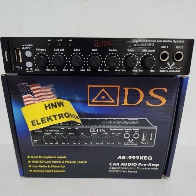 Jual Preamp pream parametrik USB equalizer ADS AB 999 KEQ USB BLUETOOTH ...