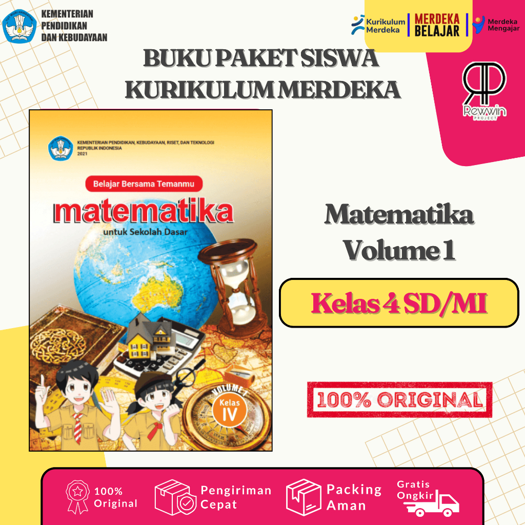Jual Buku Matematika Vol 1 Kelas 4 SD Kurikulum Merdeka | Shopee Indonesia