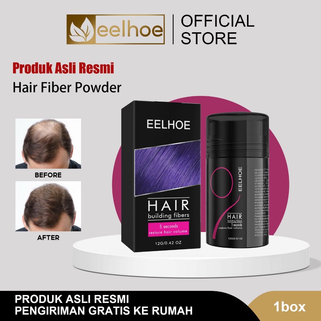 Jual Eelhoe Hair Building Fibers 12g Hair fiber Penebal rambut ...