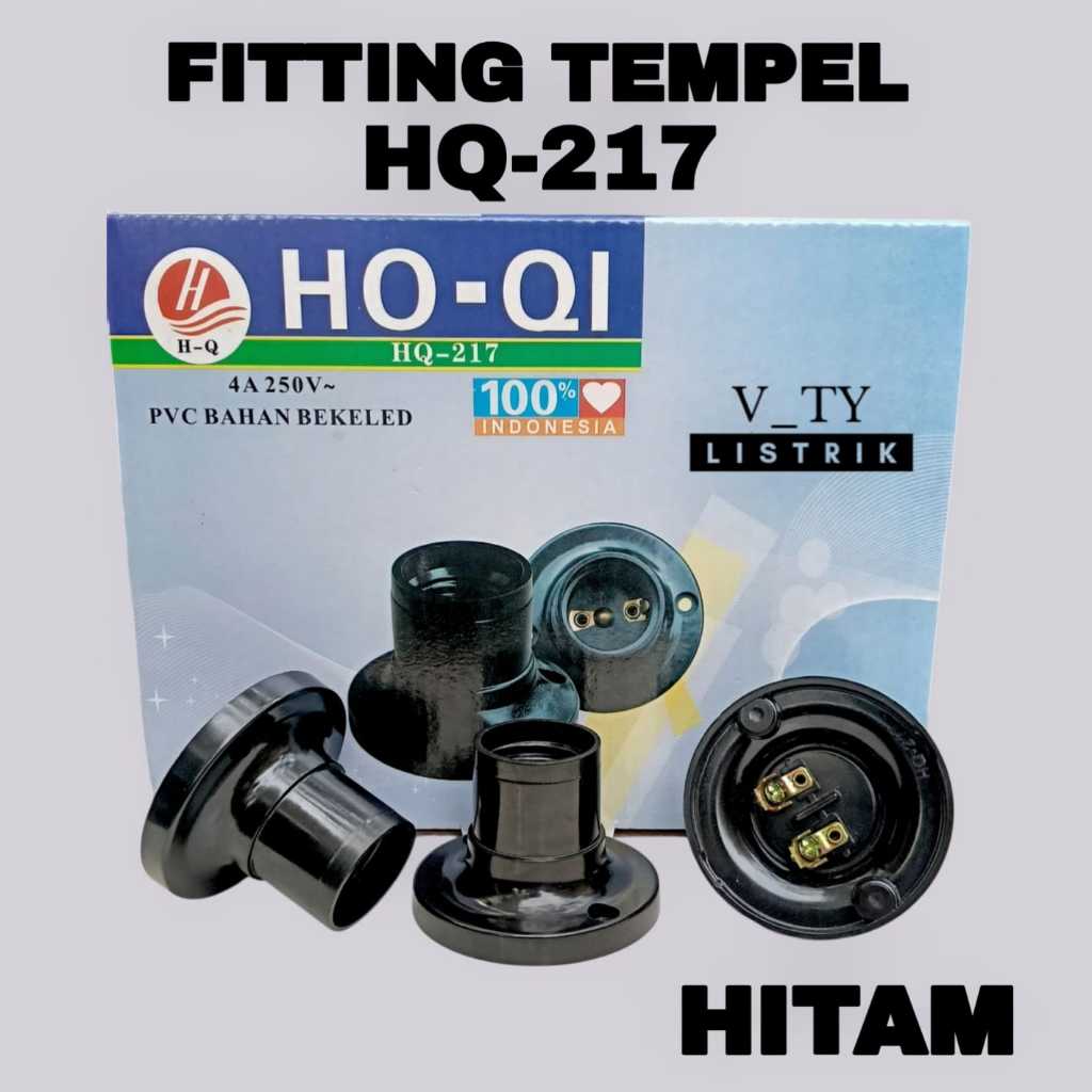 Jual FITING PLAFON TEMPEL E27 BULAT HITAM HQ-217 MODEL BROCO/FITING ...
