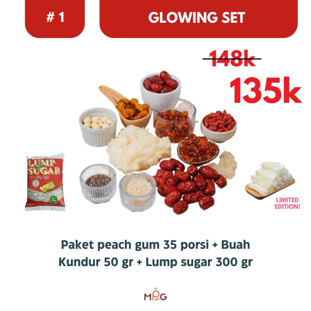 Jual Mending Peach Gum - [READY INSTANT] Glowing Set 1 (Peach Gum 35 ...