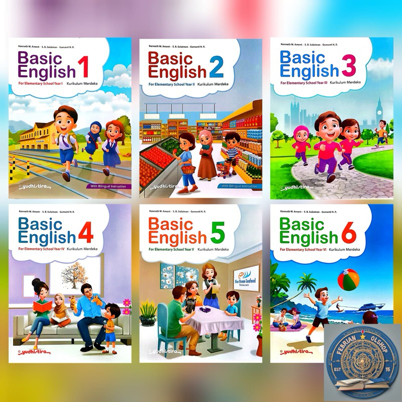 Jual BASIC ENGLISH SD/MI KELAS 1 2 3 4 5 6 KURIKULUM MERDEKA YUDHISTIRA ...