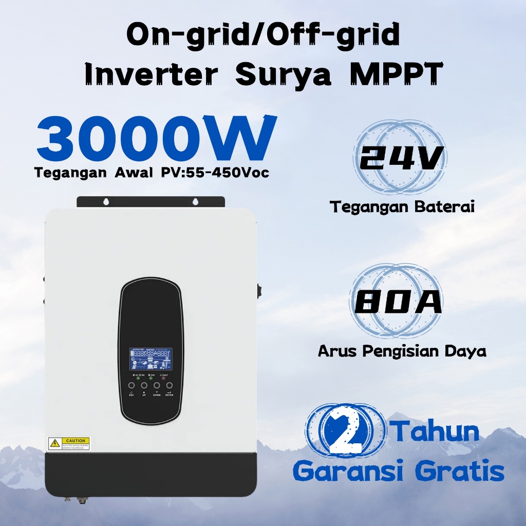 Jual 3KW Hybrid Solar Inverter Hybrid Grid Tie MPPT Hybrid Inverter 24V ...