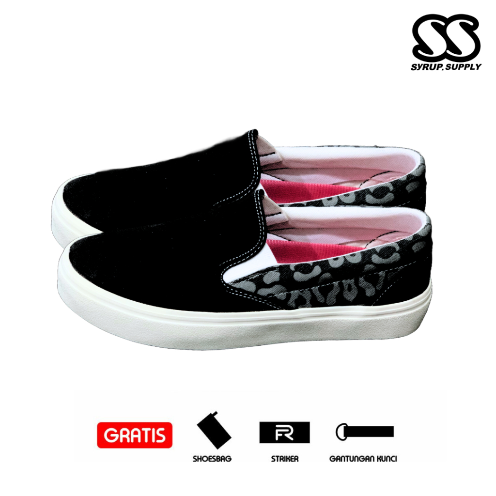 Jual SYRUP SUPPLY l LEOPARD BLACK GREY l SEPATU SLIPON MOTIF LEOPARD l ...