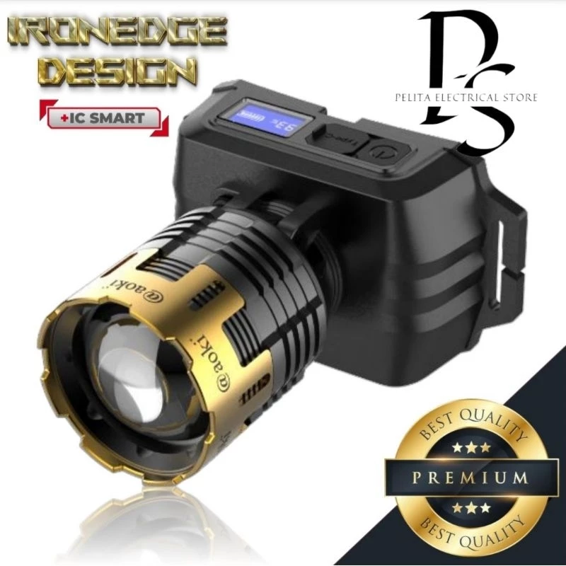 SENTER KEPALA AOKI LED IRONEDGE DESIGN 90WATT 2000 LUMENS AK-3655A