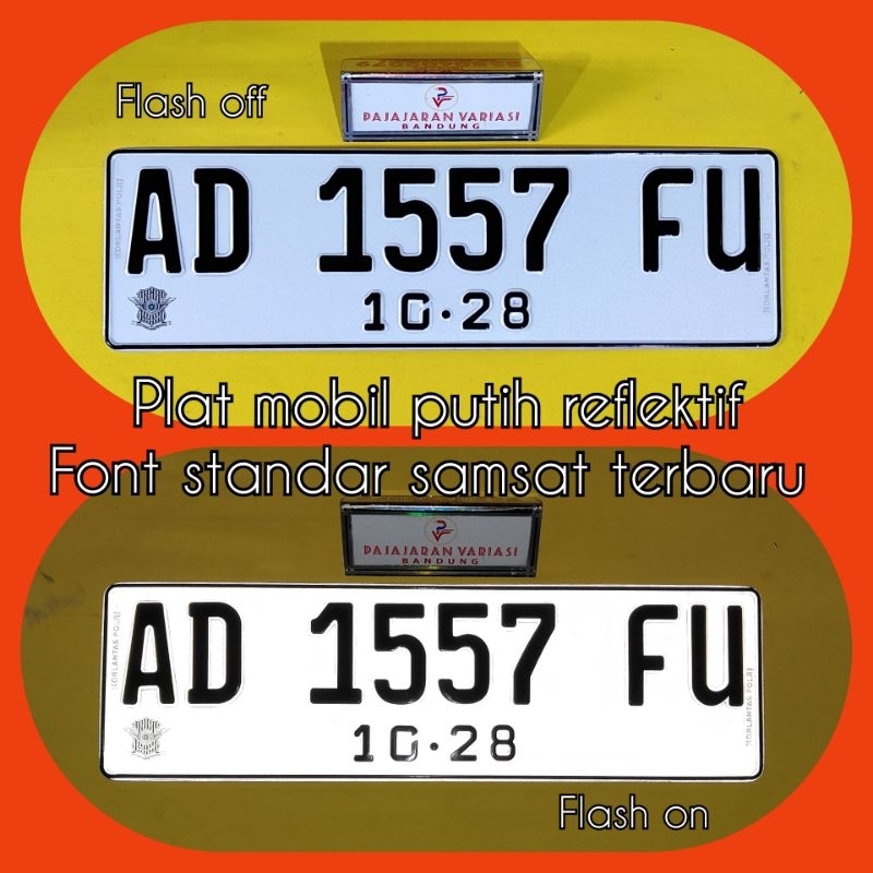 Jual plate mobil putih reflektif | Shopee Indonesia