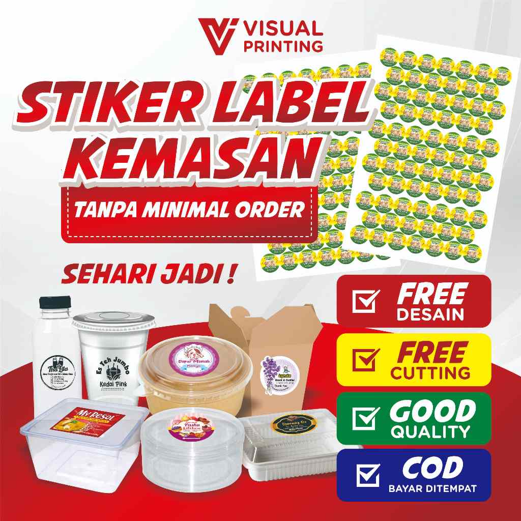 Jual STIKER LABEL KEMASAN Makanan dan Minuman | Gratis Desain dan ...