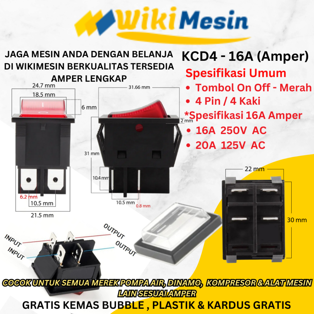 Jual KCD4 Switch Control box Saklar Sibel Satelit c.box tombol on off ...
