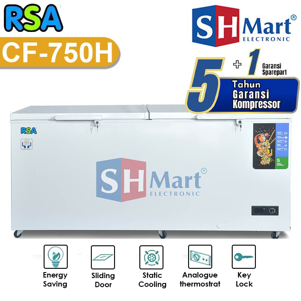 Jual CHEST FREEZER RSA CF-750H KAPASITAS 688 LITER FREEZER BOX CF750H ...