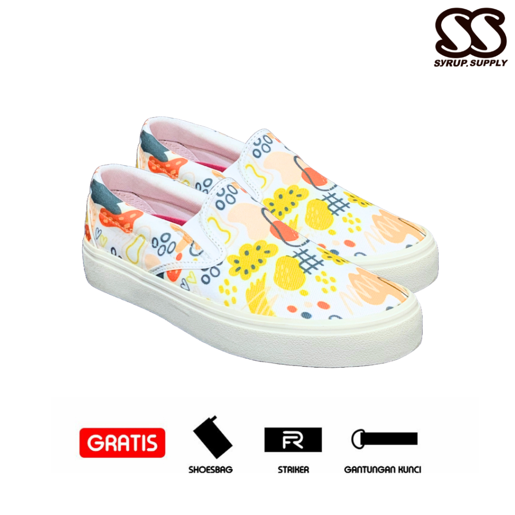 Jual SYRUP SUPPLY l ABSTART YELLOW l SEPATU MOTIF ABSTRACT l SLIPON ...