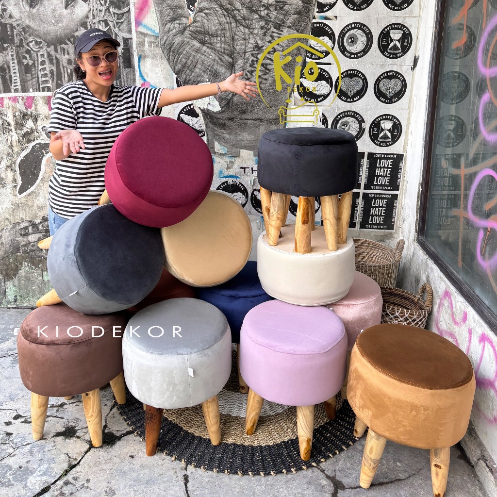 Jual Stool Bulat Tanpa Kancing D40cm - Stool Murah - Stool Dewasa ...