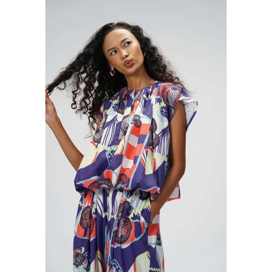  Lucy Puffy Blouse - Celestial
