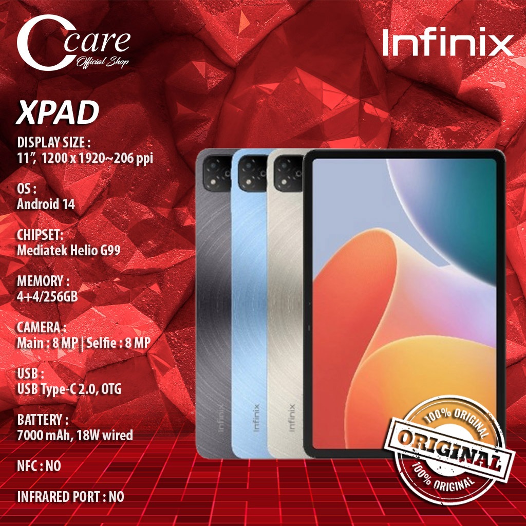 Jual INFINIX XPAD X PAD 4G LTE 4GB+/256GB - TABLET INFINIX 11