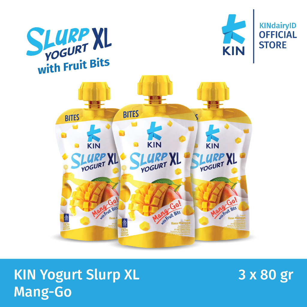 Jual KIN Yogurt Slurp XL Mango 3x80gr | Shopee Indonesia