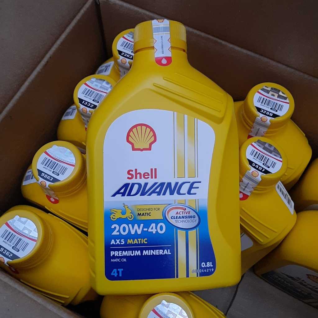 Jual Oli Shell Advance AX5 Matic 20W40 0,8L semua motor Matic | Shopee ...
