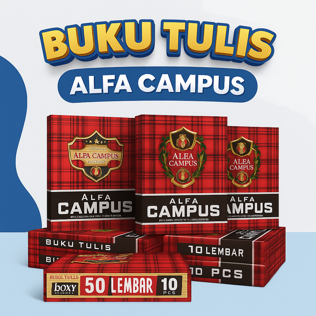 Buku Tulis Campus 50 Lembar 1 Pack isi 10 Pcs