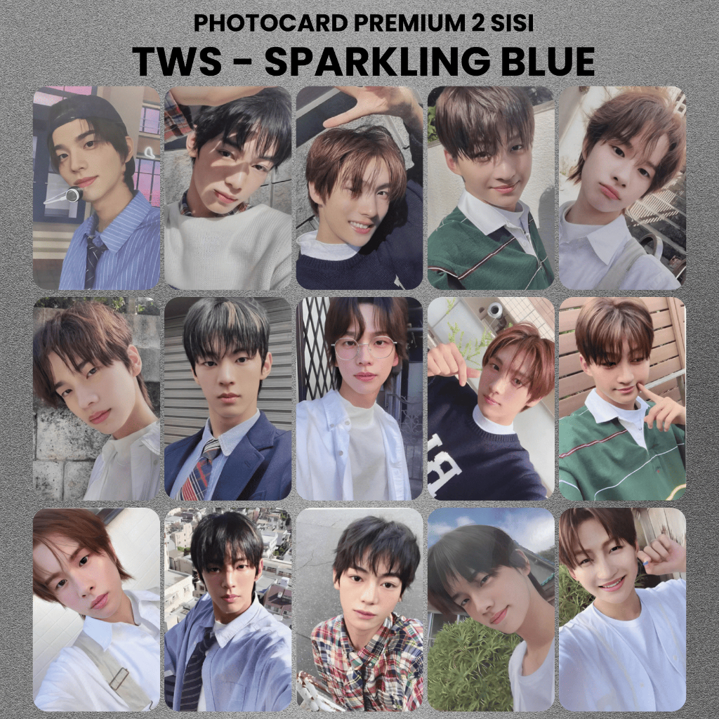 Jual (ISI 6 PCS) Photocard TWS SPARKLING BLUE - PC Premium 2 Sisi Kartu ...