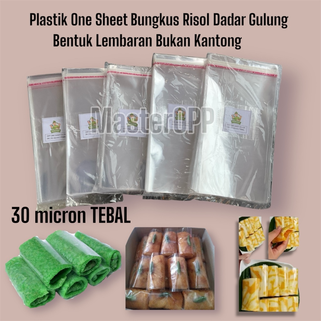 Jual PLASTIK OPP ONE SHEET 6x18 7x18 8x18 9x20 10x20 isi 100 lembar 30 ...