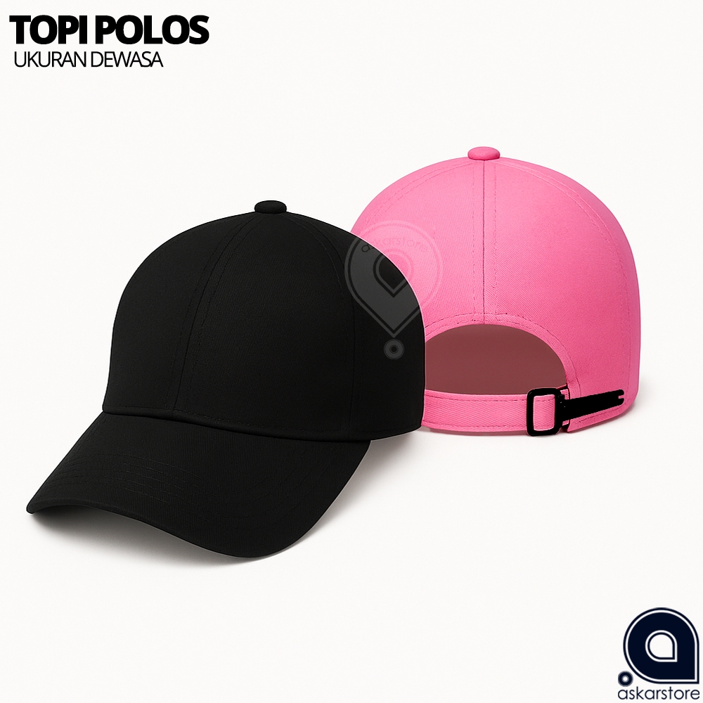 Jual Topi polos baseball Putih topi upacara ukuran dewasa bahan twill ...
