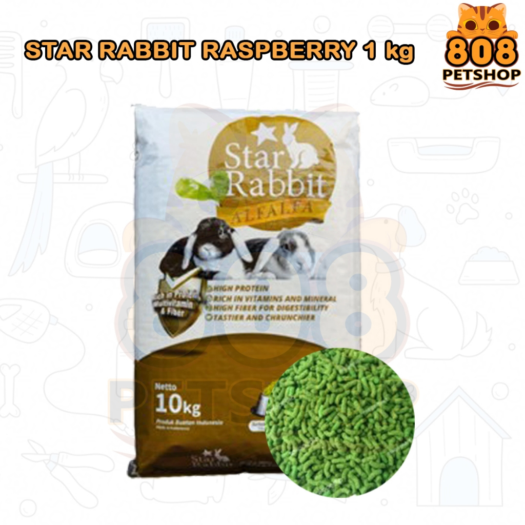 Jual Makanan Kelinci Star Rabbit Alfalfa 1 kg repack | Pakan Pelet ...