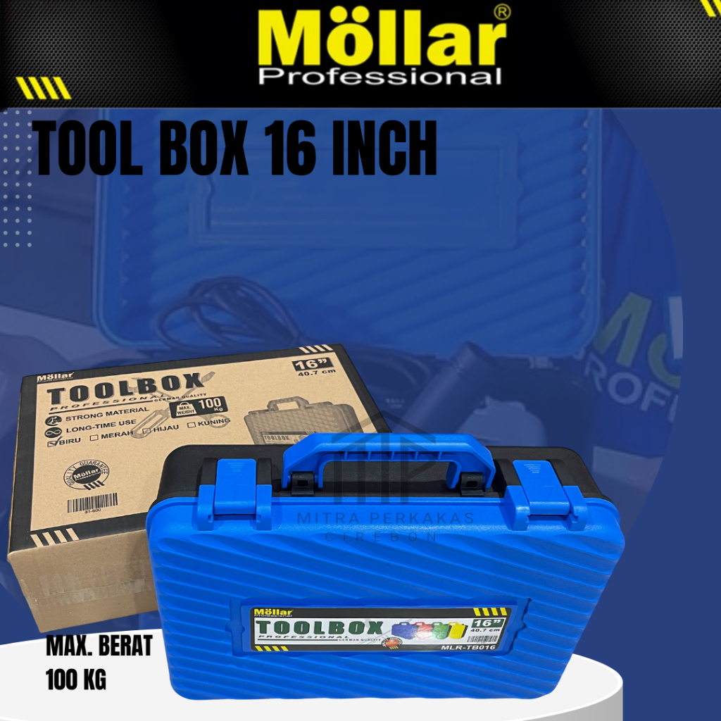 Jual Tool Box Plastik Mollar TB-016 Toolbox Kotak Perkakas 16 inch ...