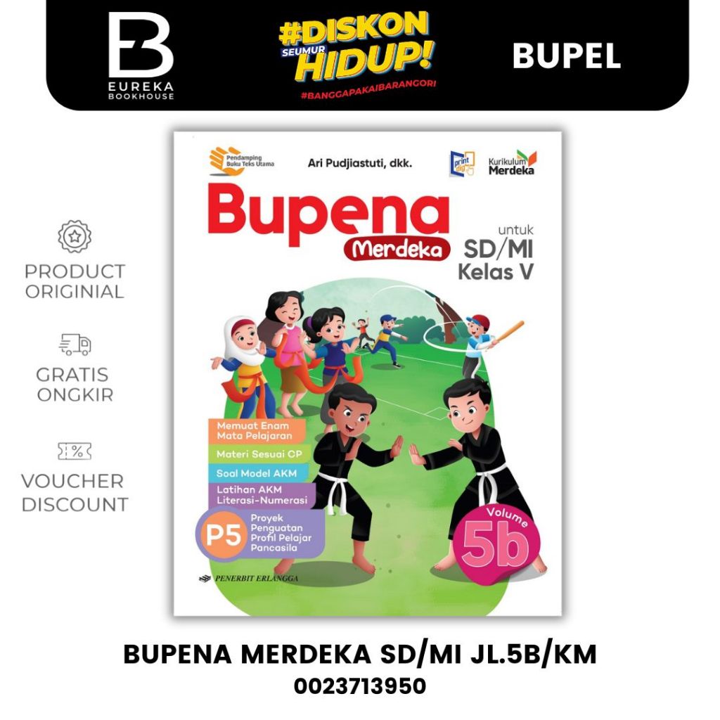 Jual Erlangga - Bupena Merdeka SD/MI Jilid 5B Kelas 5 - Kurikulum ...