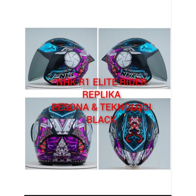 Jual Nhk R1 Elite Rider Replika Pesona & Teknologi Black | Shopee Indonesia