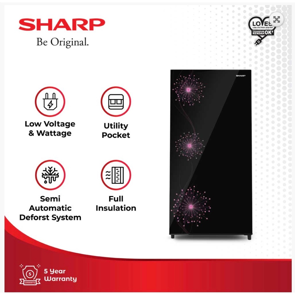 Jual SHARP KULKAS 1 PINTU 1 DOOR REFRIGERATOR SJX167MG SERIES | Shopee ...