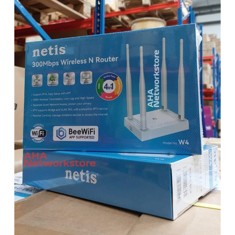 Jual W4 Netis W4 300Mbps Multi-Mode Wireless Router NETIS W4 300Mbps ...
