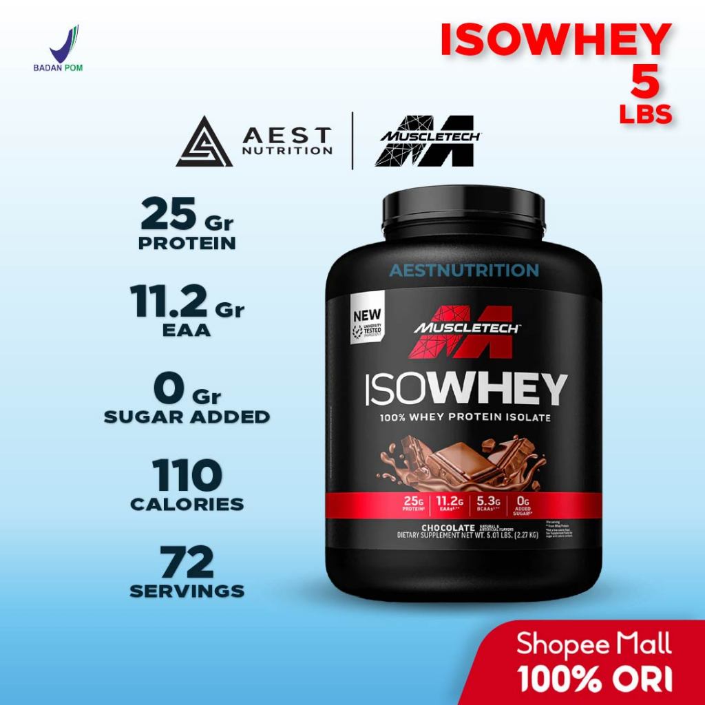 Jual Muscletech IsoWhey 5 lbs 2,26 gram - Susu Iso Whey Protein Isolate ...